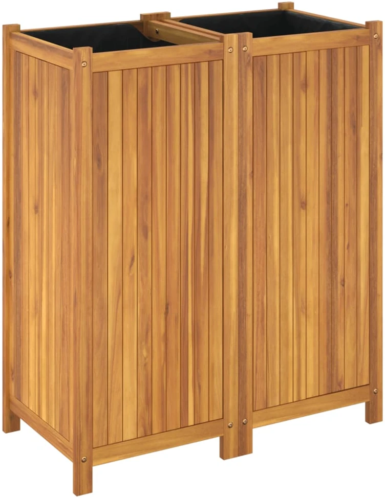 Sodo lovelis su įdėklu, 84x42x100cm, akacijos medienos masyvas