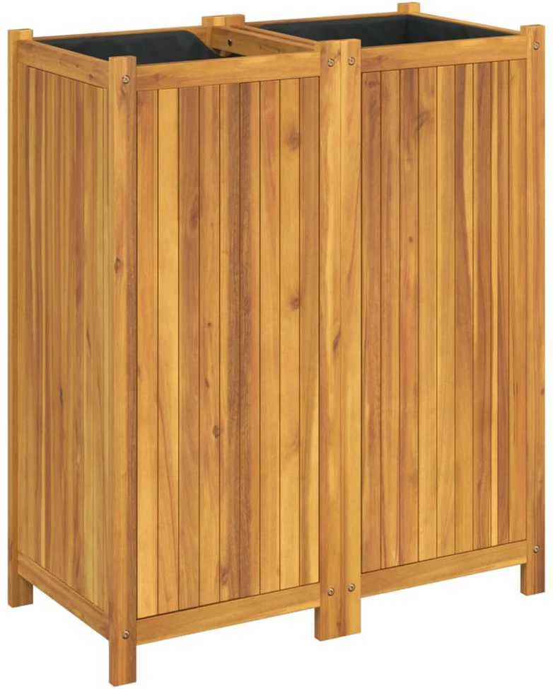 Sodo lovelis su įdėklu, 84x42x100cm, akacijos medienos masyvas