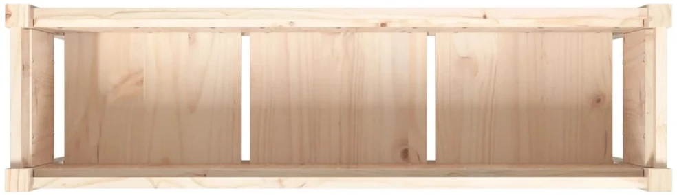 Sodo lovelis su kojelėmis, 110x31x70cm, pušies medienos masyvas