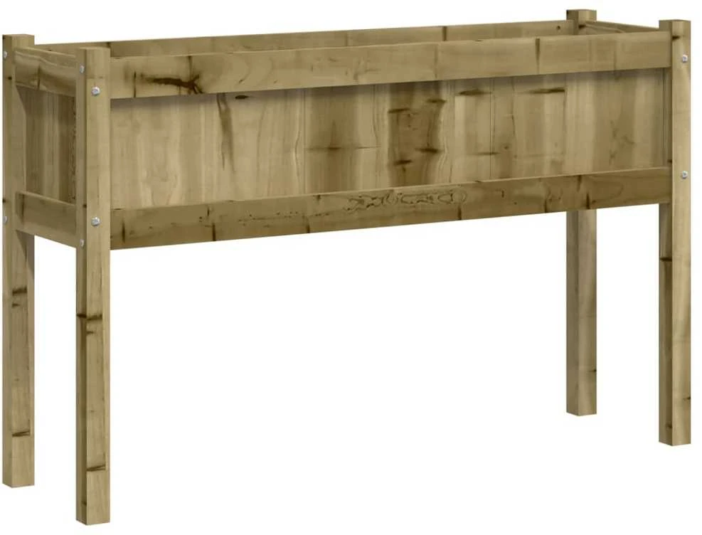 Sodo lovelis su kojelėmis, 110x31x70cm, impregnuota pušis