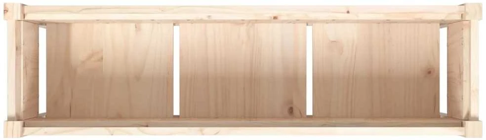 Sodo lovelis su kojelėmis, 110x31x70cm, pušies medienos masyvas
