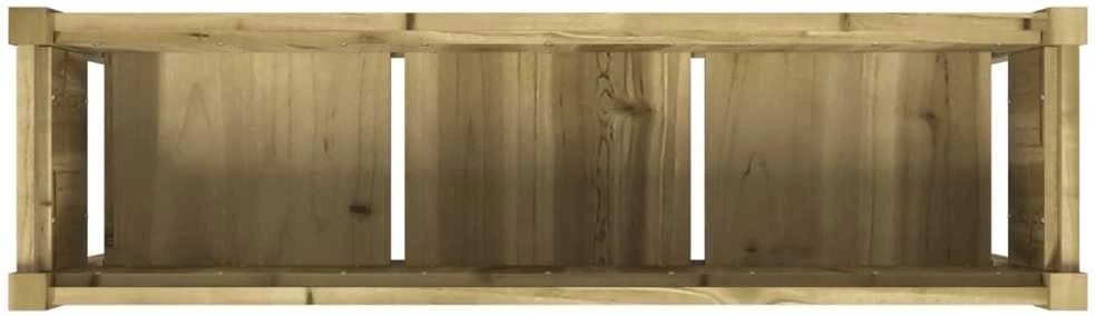 Sodo lovelis su kojelėmis, 110x31x70cm, impregnuota pušis