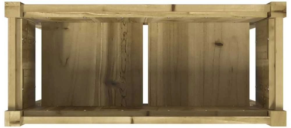 Sodo lovelis su kojelėmis, 70x31x70cm, impregnuota pušis