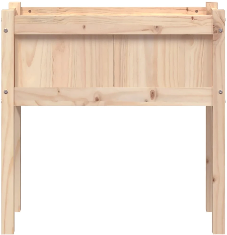 Sodo lovelis su kojelėmis, 70x31x70cm, pušies medienos masyvas