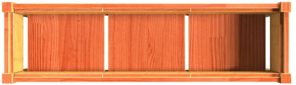 Sodo lovelis su kojelėmis, vaško rudas, 110x31x70cm, pušis