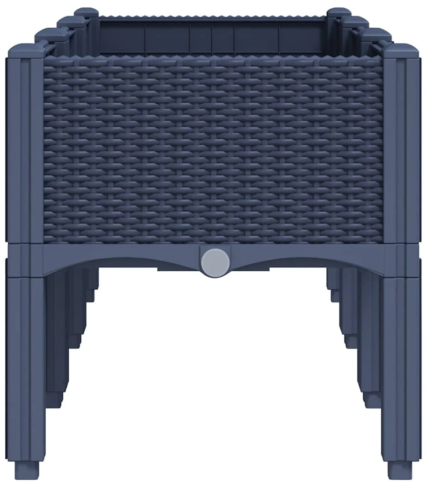 Sodo lovelis su kojomis, pilkos spalvos, 120x40x42cm, PP