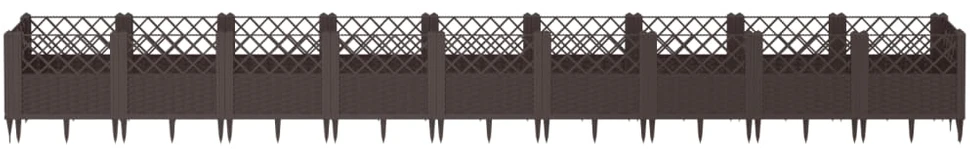 Sodo lovelis su kuoliukais, rudas, 363,5x43,5x43,5cm, PP