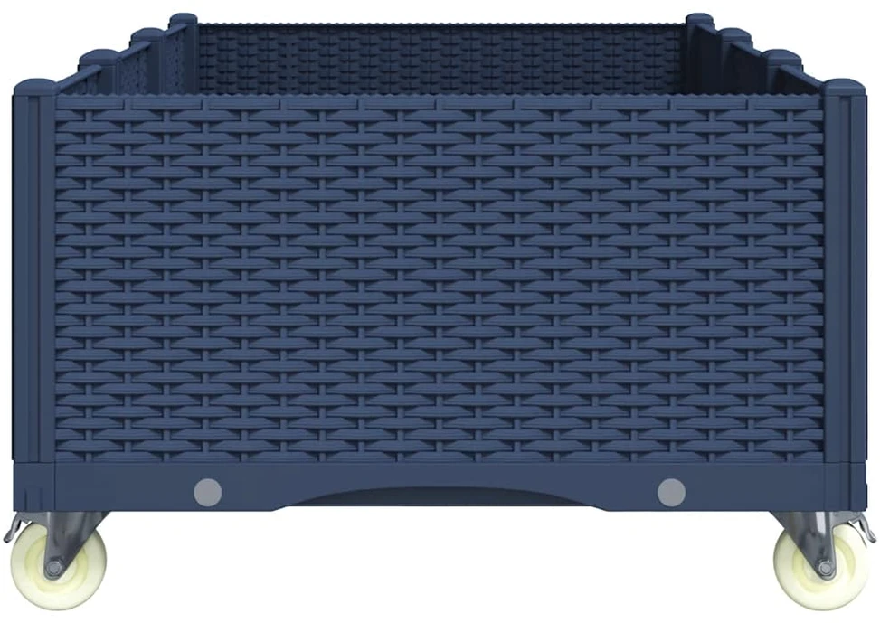 Sodo lovelis su ratukais, pilkos spalvos, 150x80x54cm, PP