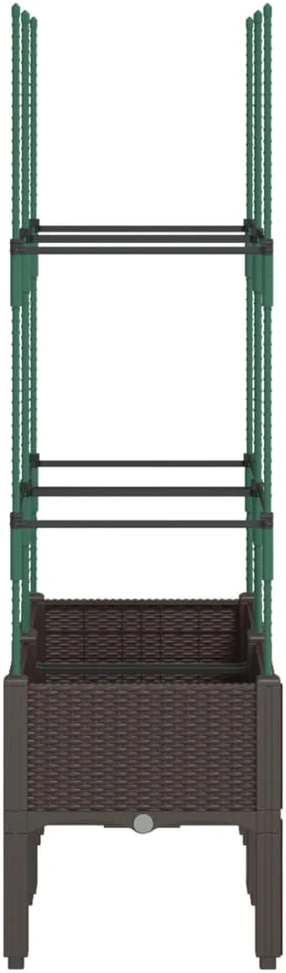 Sodo lovelis su treliažu, rudos spalvos, 80x40x142,5cm, PP