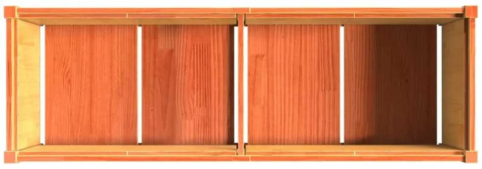 Sodo lovelis, vaško rudas, 150x50x50cm, pušies medienos masyvas