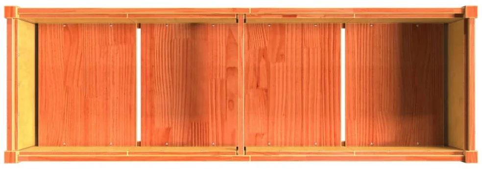 Sodo lovelis, vaško rudas, 150x50x70cm, pušies medienos masyvas
