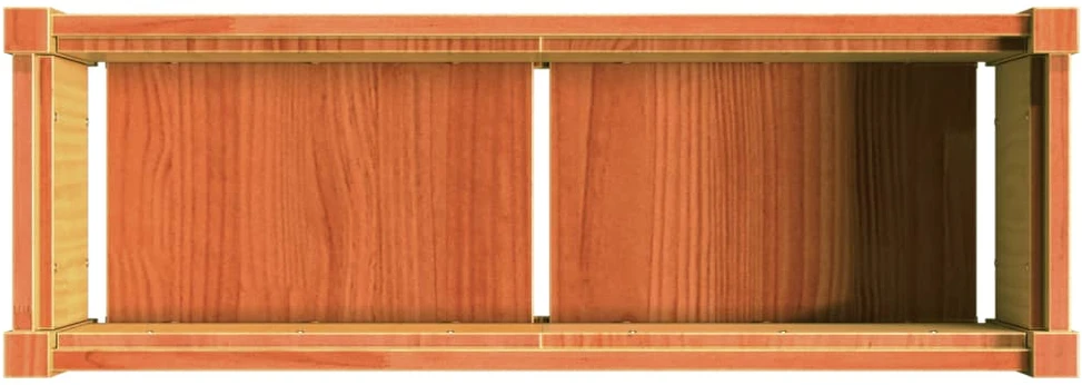 Sodo lovelis, vaško rudas, 90x31x31cm, pušies medienos masyvas