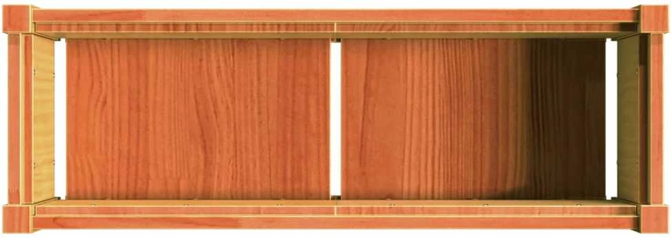 Sodo lovelis, vaško rudas, 90x31x31cm, pušies medienos masyvas