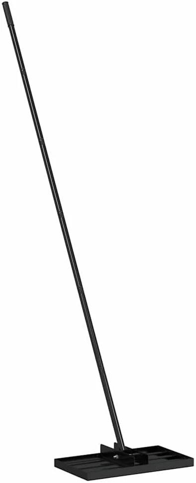 Sodo lygiavimo grėblys Juoda 45 x 25 x 200 cm