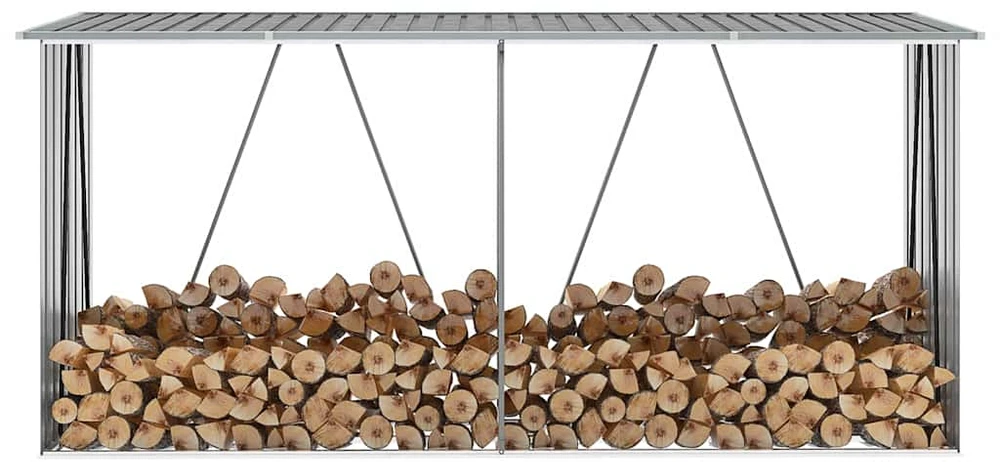Sodo malkinė, galvanizuotas plienas, 330x84x152cm, pilka