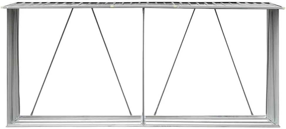 Sodo malkinė, galvanizuotas plienas, 330x84x152cm, pilka