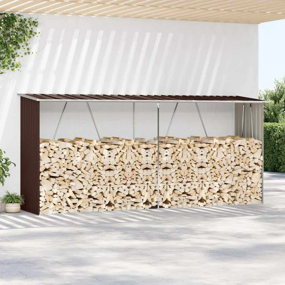 Sodo malkinė, ruda, 330x84x152cm, galvanizuotas plienas