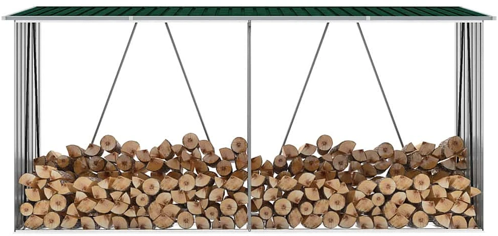 Sodo malkinė, žalia, 330x84x152cm, galvanizuotas plienas