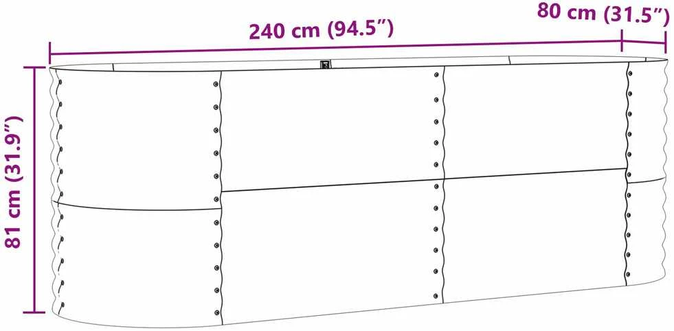 Pakelta lova Ruda 240 x 80 x 81 cm Plienas