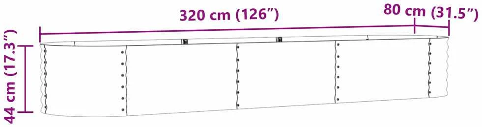 Pakelta lova Žalia 320 x 80 x 44 cm Plienas