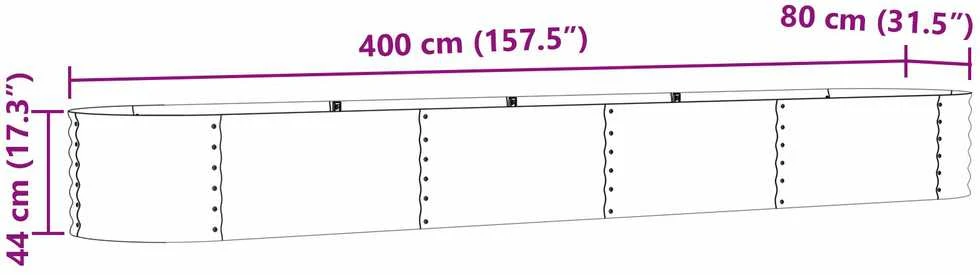 Pakelta lova Ruda 400 x 80 x 44 cm Plienas