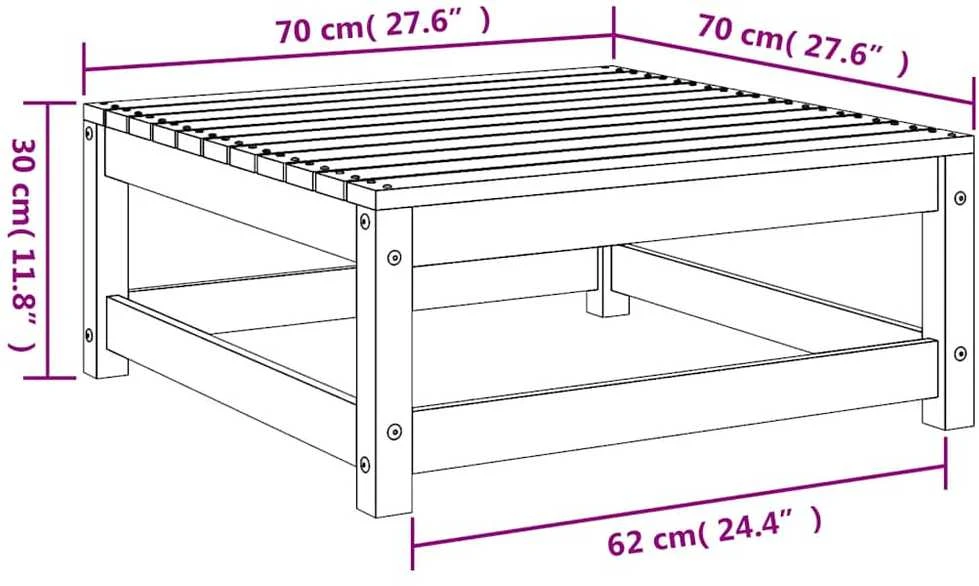 Lauko baldų komplektas Sodo pakoja, medaus ruda, 70x70x30cm, pušies medienos masyvas