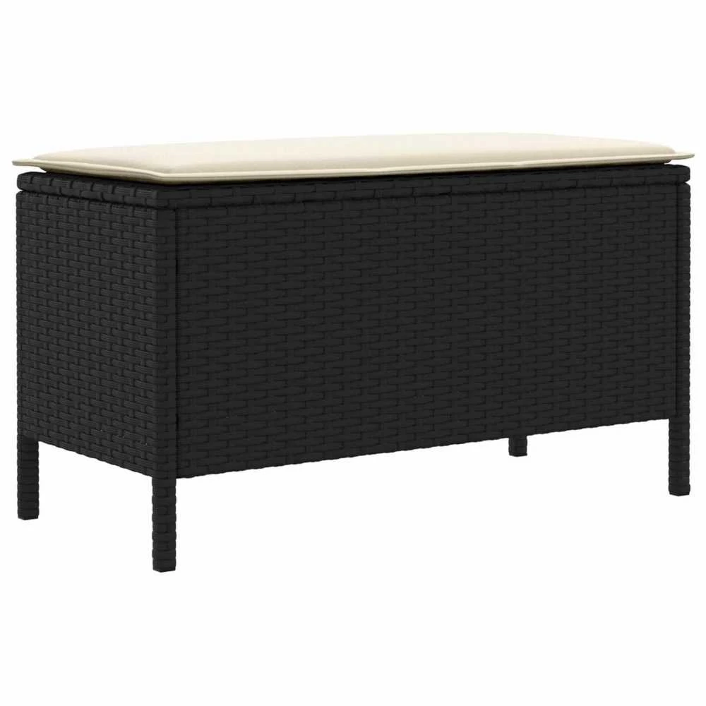Sodo pakojis Juoda ir kreminė 80 x 38 x 45 cm PE ratanas