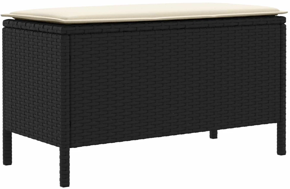 Sodo pakojis Juoda ir kreminė 80 x 38 x 45 cm PE ratanas
