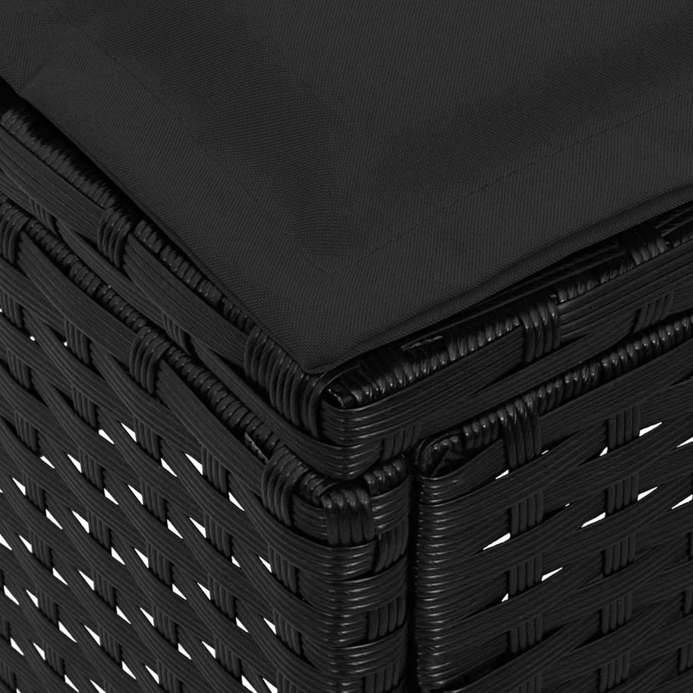 Sodo pakojis su pagalve Juoda 80 x 38 x 45 cm PE ratanas