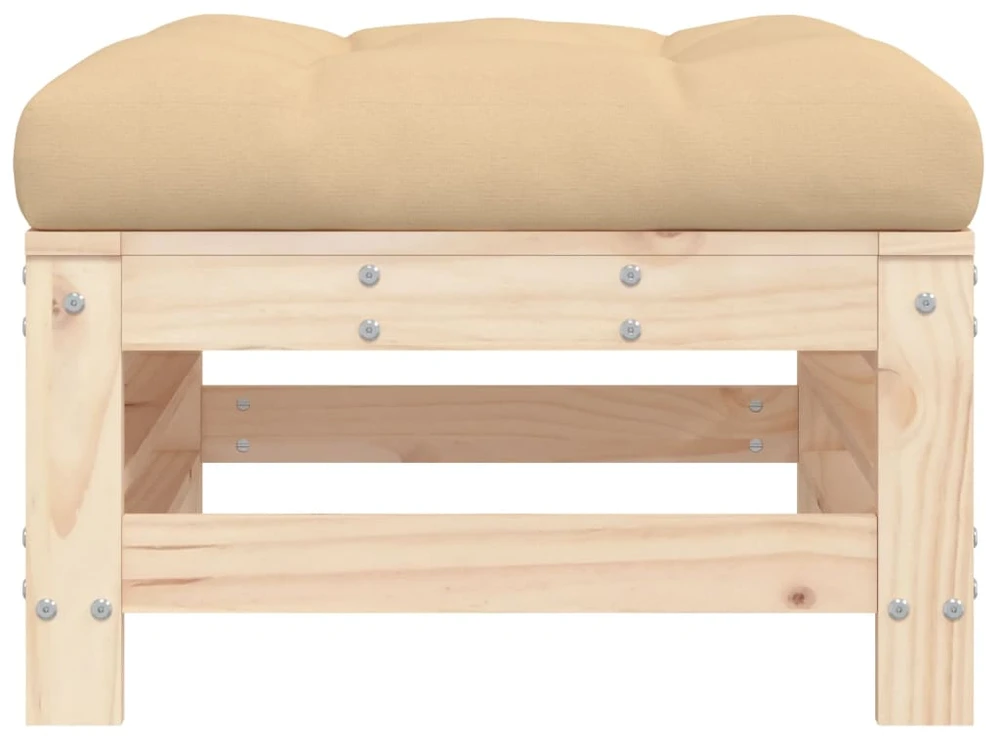 Sodo pakojos su pagalvėlėmis, 2vnt., pušies medienos masyvas