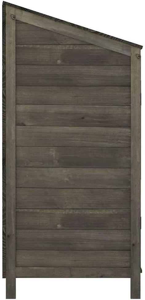 Sodo pašiūrė, antracito, 102x52x112cm, eglės medienos masyvas