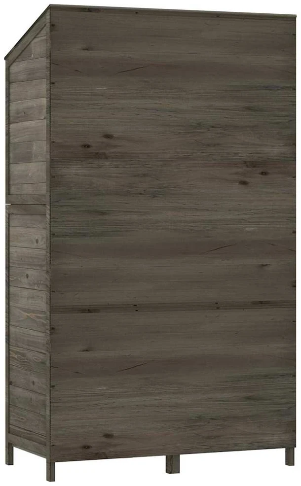 Sodo pašiūrė, antracito, 102x52x174,5cm, eglės medienos masyvas