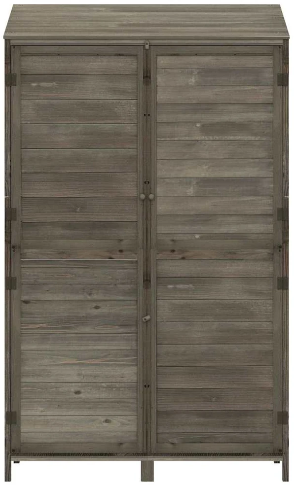 Sodo pašiūrė, antracito, 102x52x174,5cm, eglės medienos masyvas