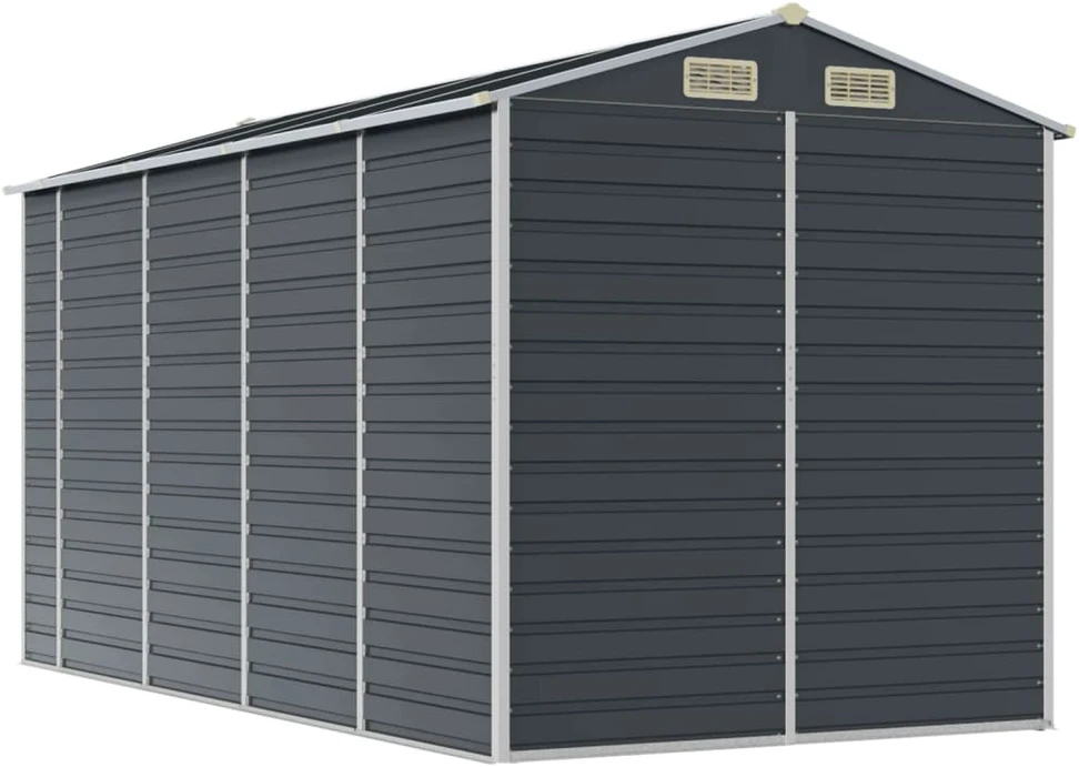 Sodo pašiūrė, antracito, 191x385x198cm, galvanizuotas plienas