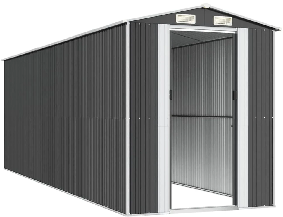 Sodo pašiūrė, antracito, 192x606x223cm, galvanizuotas plienas