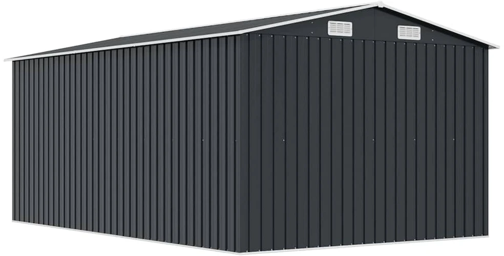 Sodo pašiūrė, antracito spalvos, 257x392x181cm, metalas