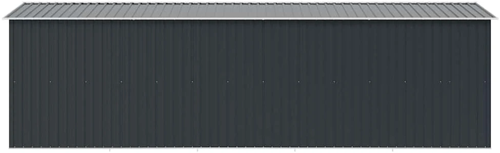 Sodo pašiūrė, antracito spalvos, 257x580x181cm, metalas