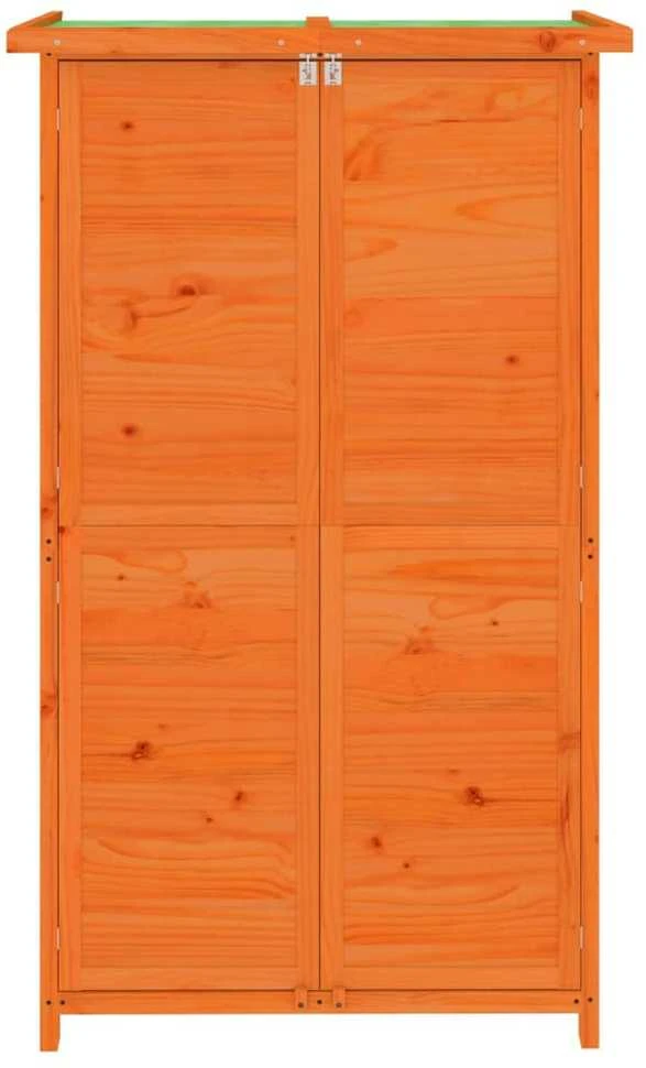 Sodo pašiūrė įrankiams, ruda, 83x57x140cm, pušies masyvas
