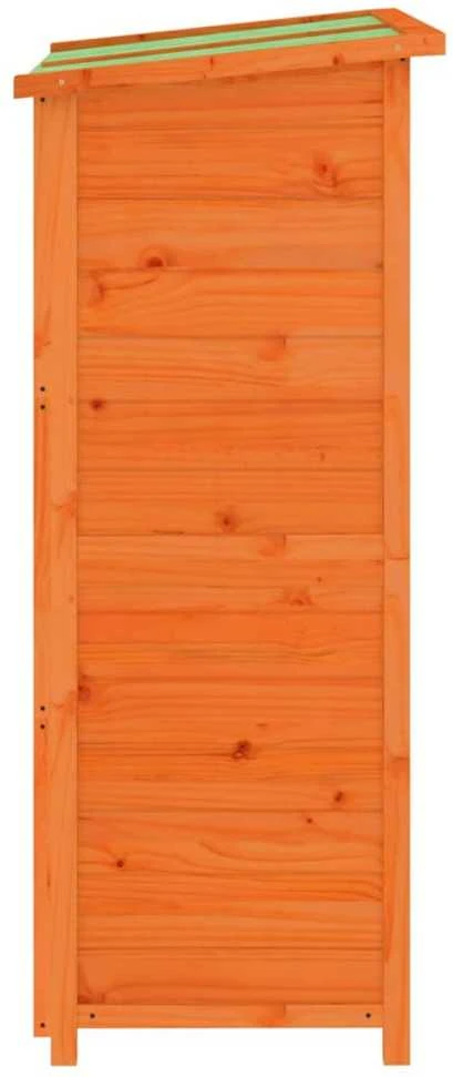 Sodo pašiūrė įrankiams, ruda, 83x57x140cm, pušies masyvas