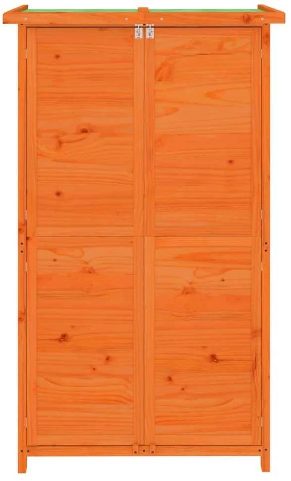 Sodo pašiūrė įrankiams, ruda, 83x57x140cm, pušies masyvas