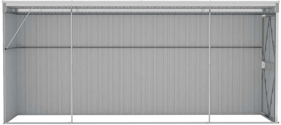 Sodo pašiūrė, pilka, 118x382x178cm, galvanizuotas plienas