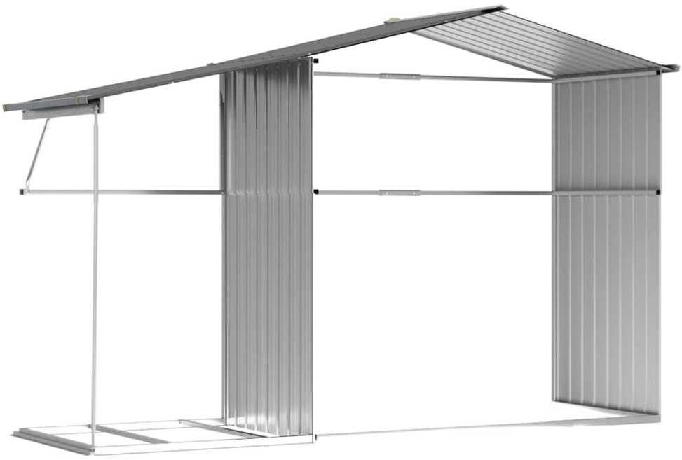 Sodo pašiūrė, pilka, 277x192,5x179cm, galvanizuotas plienas