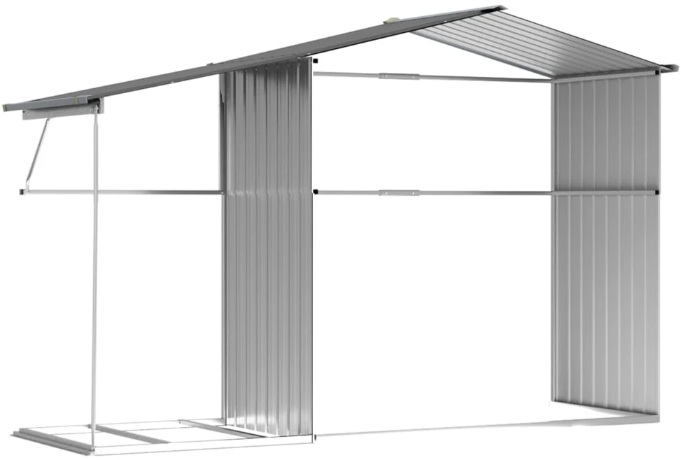 Sodo pašiūrė, pilka, 277x192,5x179cm, galvanizuotas plienas