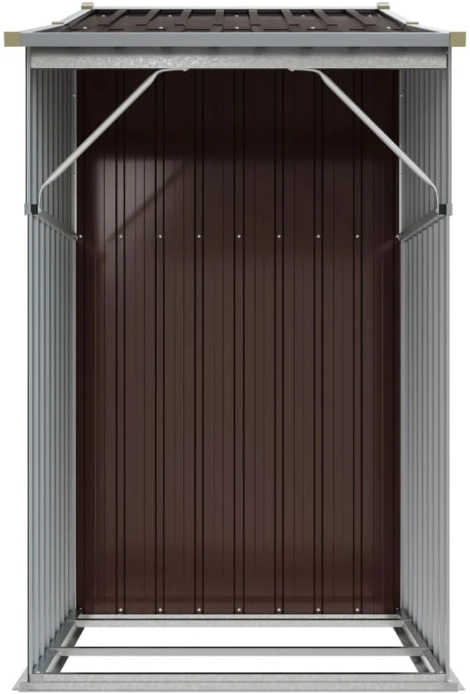 Sodo pašiūrė, ruda, 277x93x179cm, galvanizuotas plienas