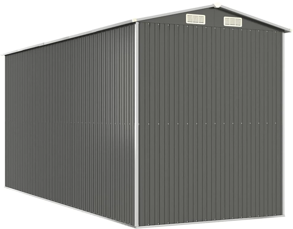 Sodo pašiūrė, šviesiai pilka, 192x440x223cm, plienas