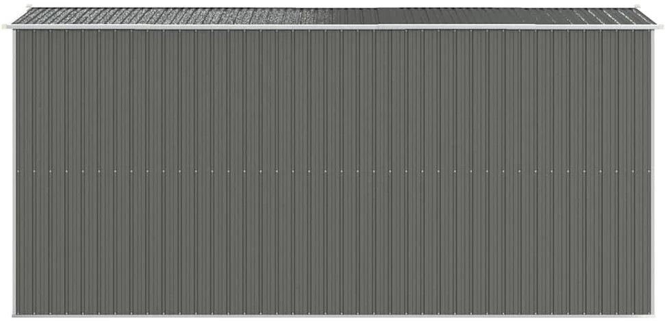 Sodo pašiūrė, šviesiai pilka, 192x440x223cm, plienas