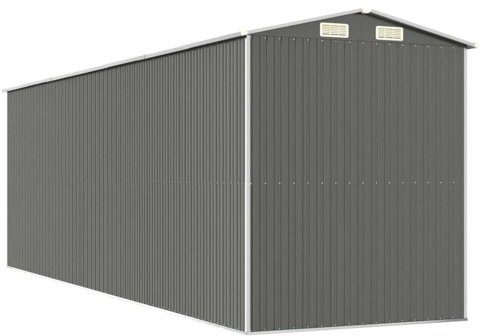 Sodo pašiūrė, šviesiai pilka, 192x606x223cm, plienas