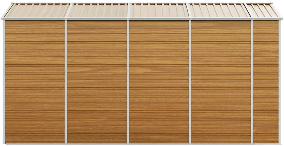 Sodo pašiūrė, šviesiai ruda, 191x385x198 cm, plienas