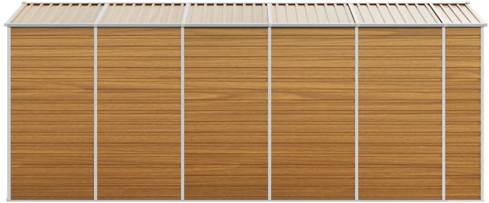 Sodo pašiūrė, šviesiai ruda, 191x470x198 cm, plienas