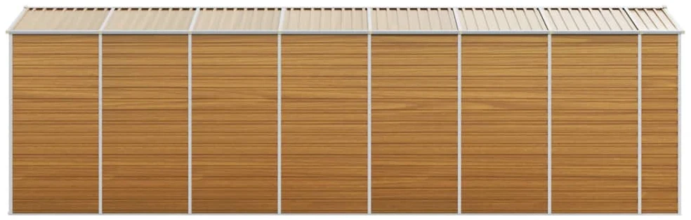 Sodo pašiūrė, šviesiai ruda, 191x640x198 cm, plienas